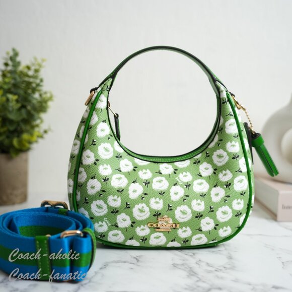 NWT Coach CBI58 Carmen Mini Crossbody Bag & CBL79 Zip Card Case With Floral SET - Picture 3 of 16